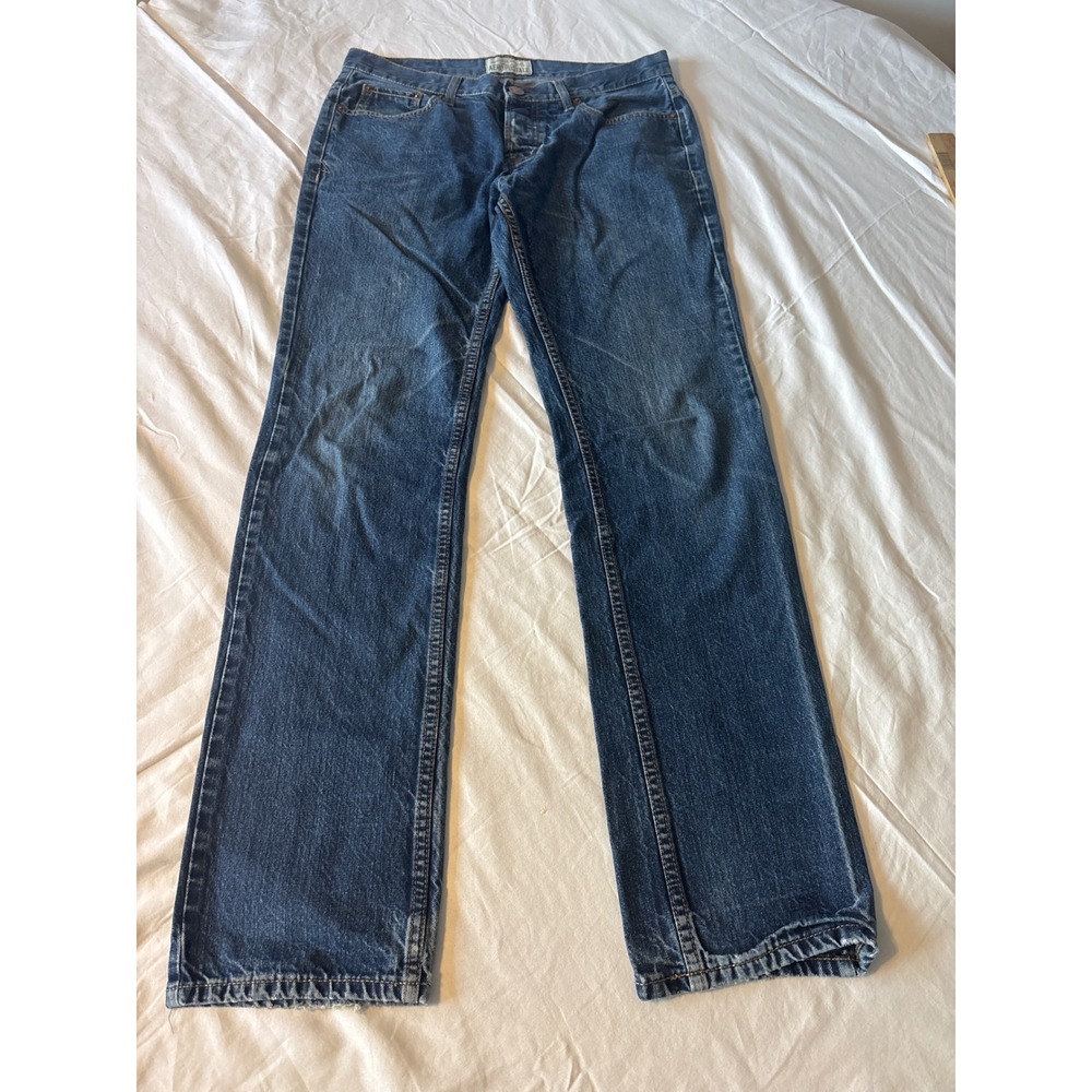 Aeropostale Jeans Mens 32x34 Bowery Sim  Straight Leg Button Fly Denim